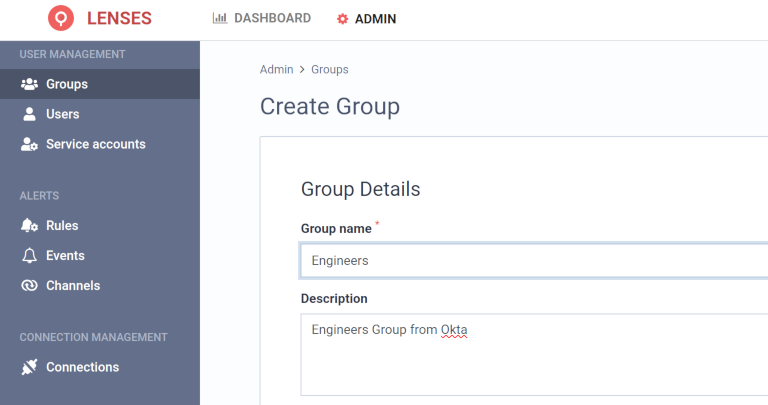 Okta SAML Kafka user groups