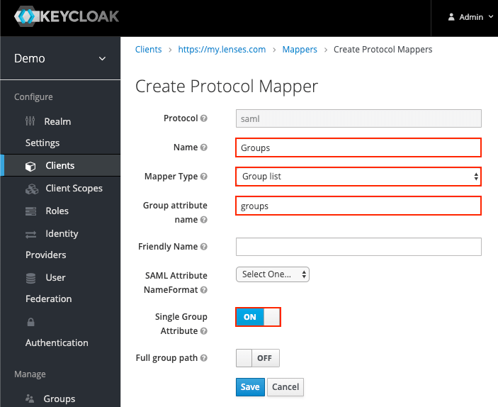 Keycloak group mapper