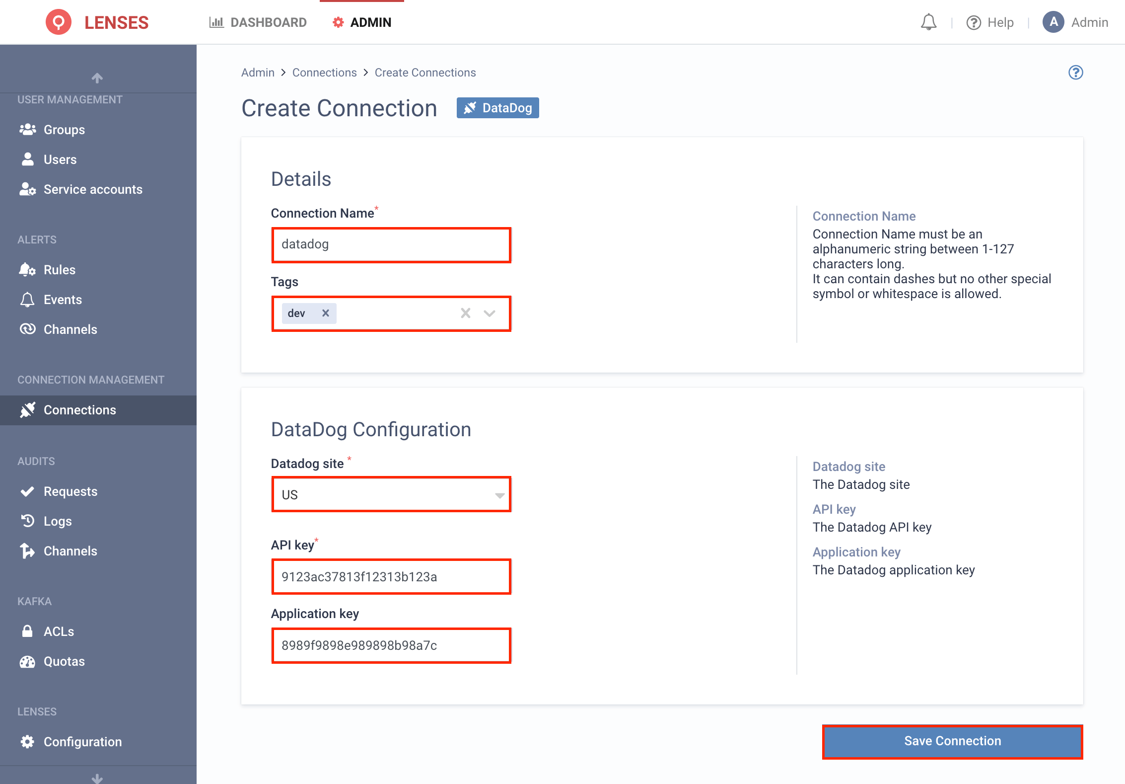 Datadog Connection