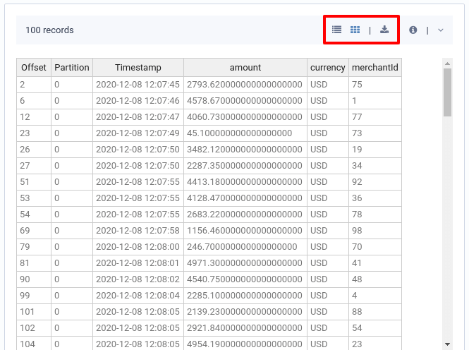 Kafka SQL query