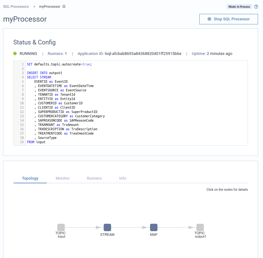 Content of Lenses SQL processor