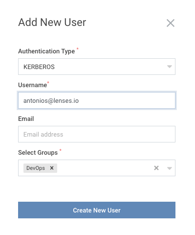 Add new Kerberos users to Lenses.io