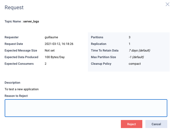 approval requests namespaces to Lenses.io