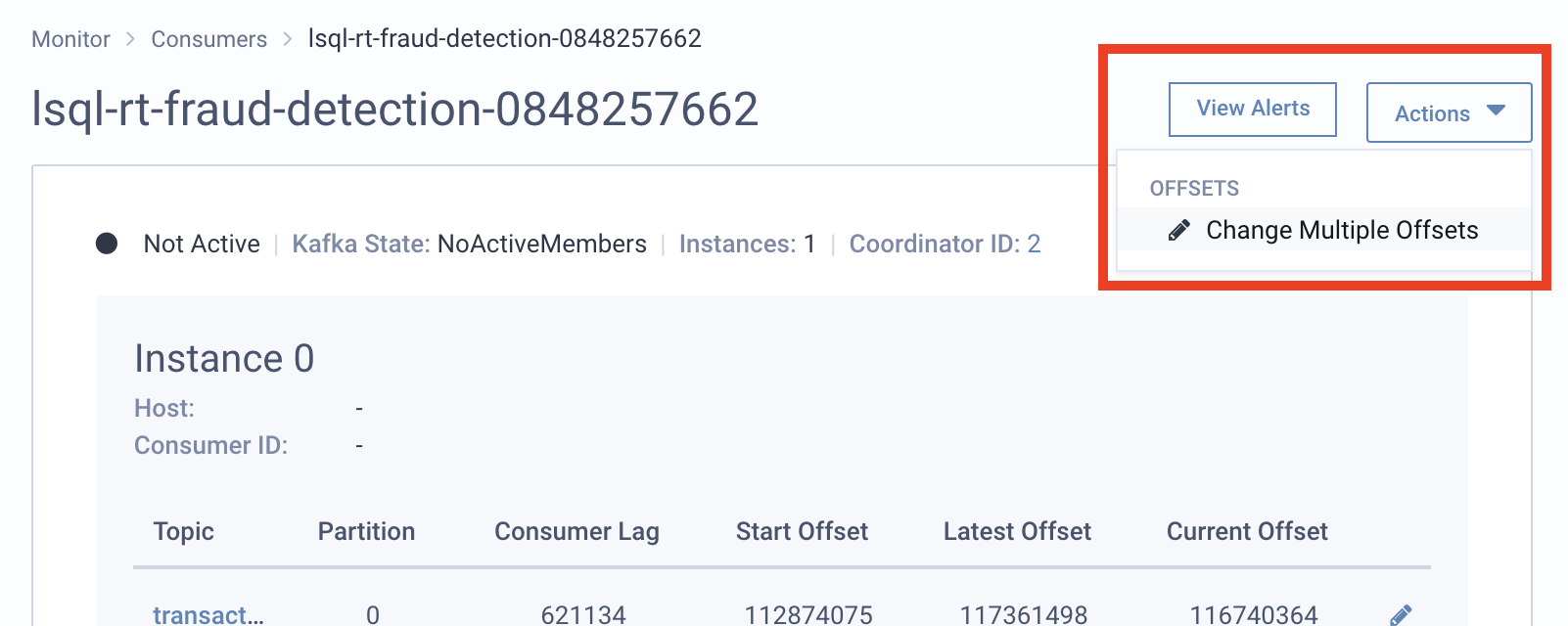 Change multiple offset option