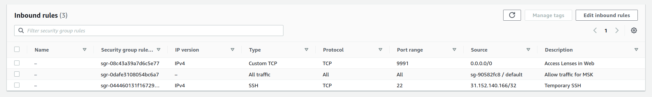 Restrict SSH Applied