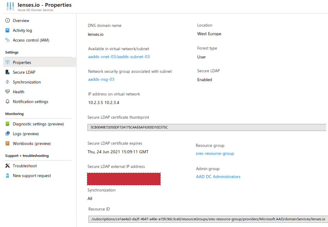 Azure AD external IP addresses