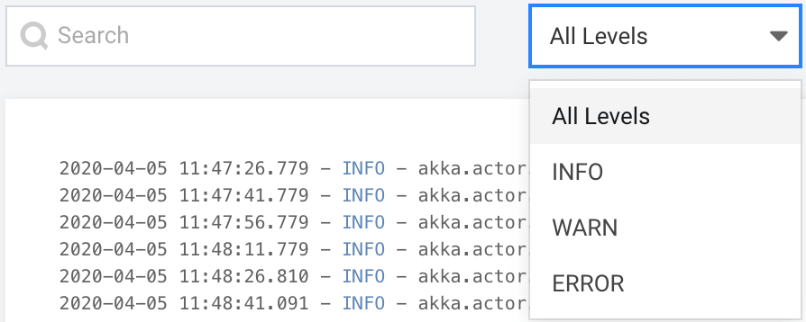 Filter Lenses Logs by Level