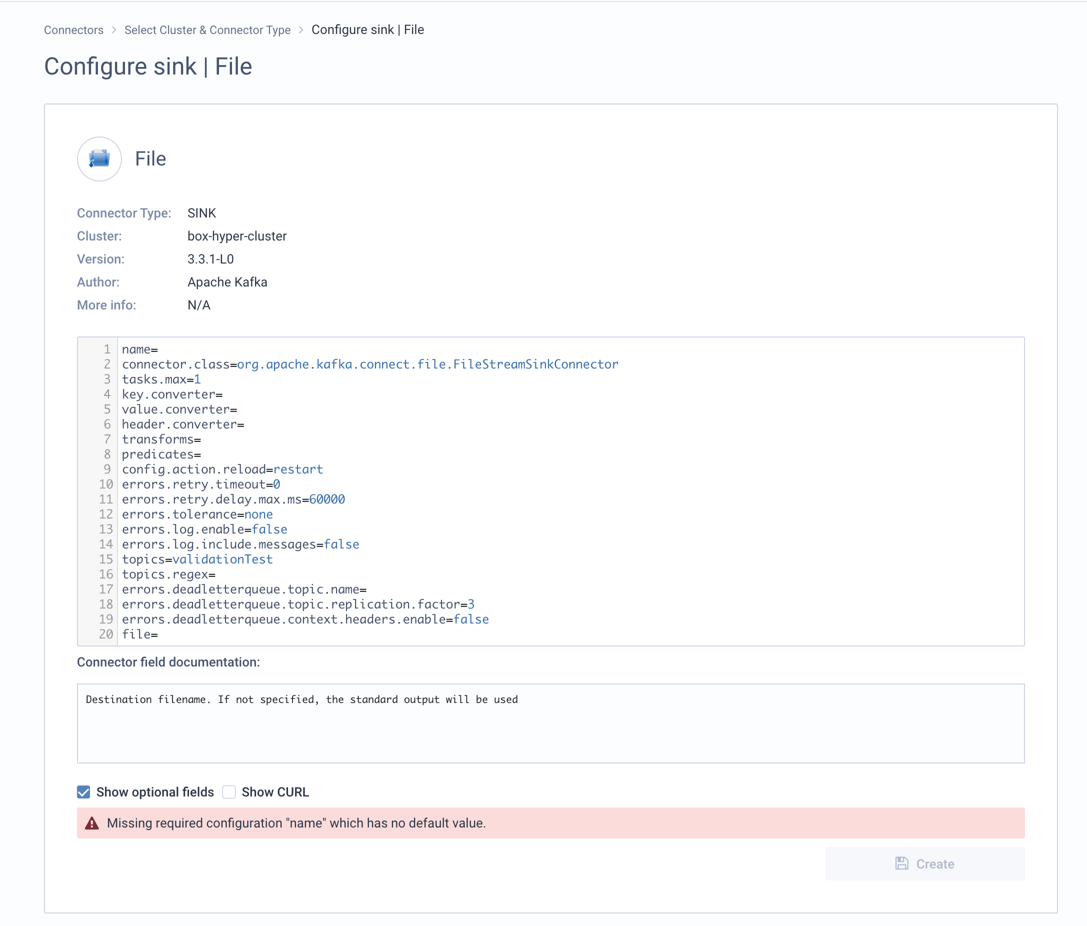 new connector configuration