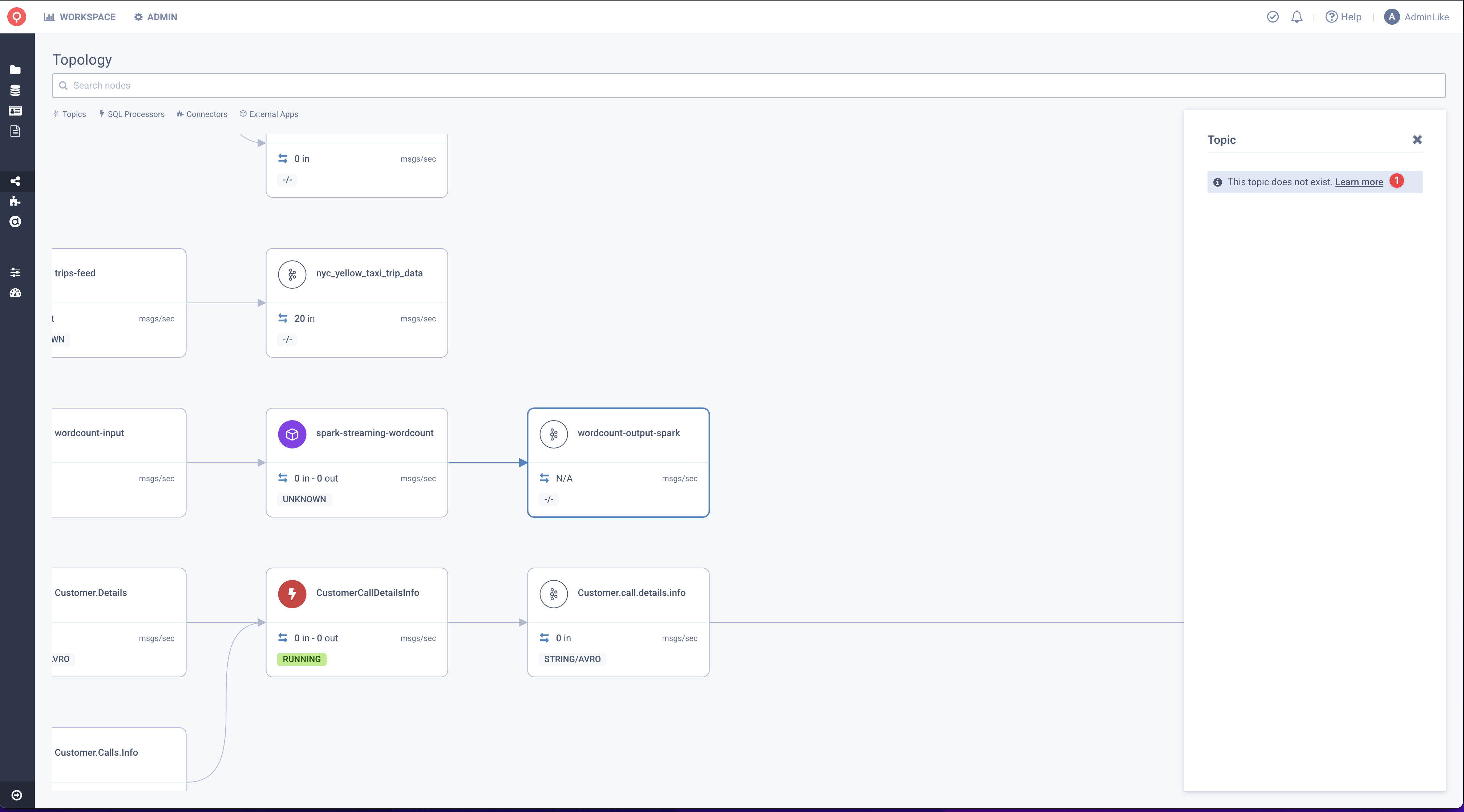 Topology No KafkaTopic