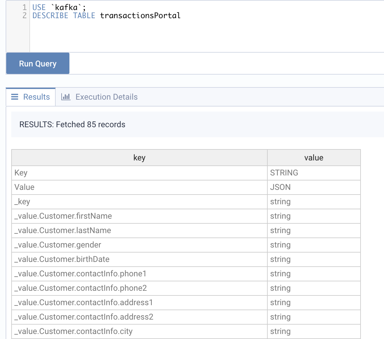 lsql studio describe