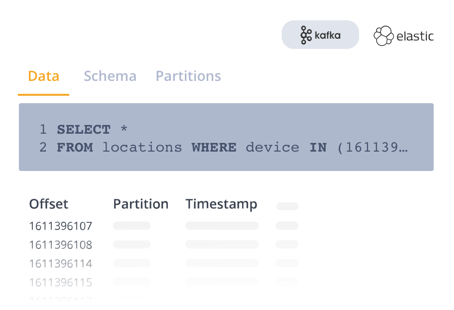 Kafka SQL pull with snapshot queries