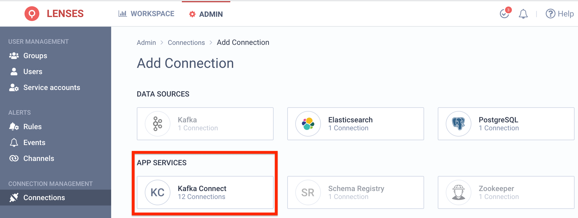 Kafka Connect selection