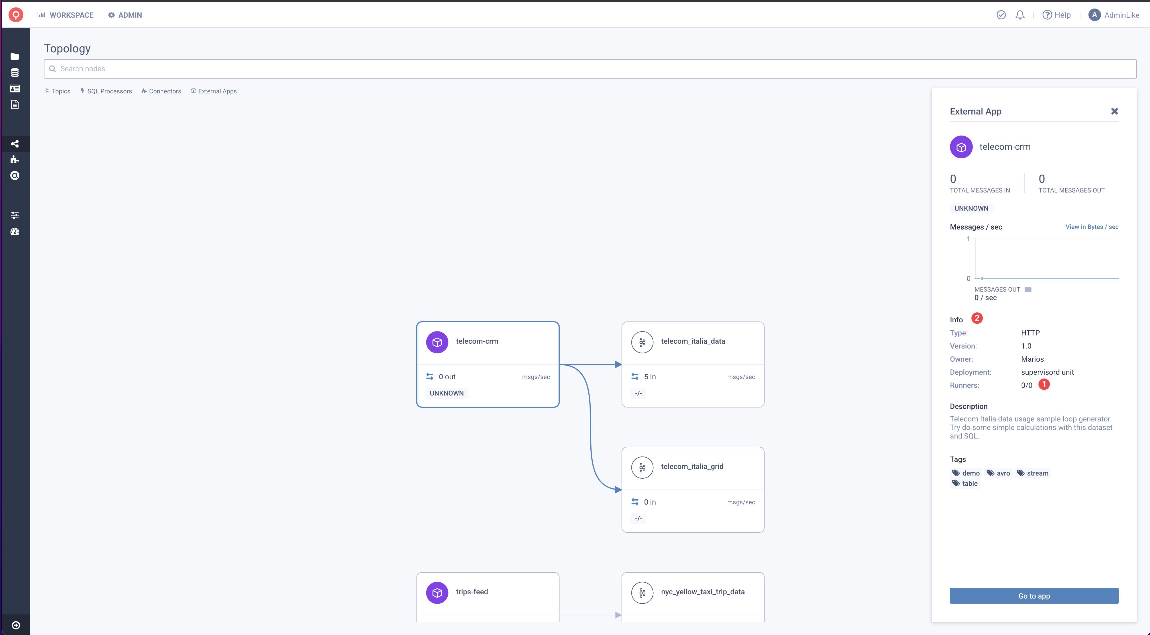 Topology Custom App Node