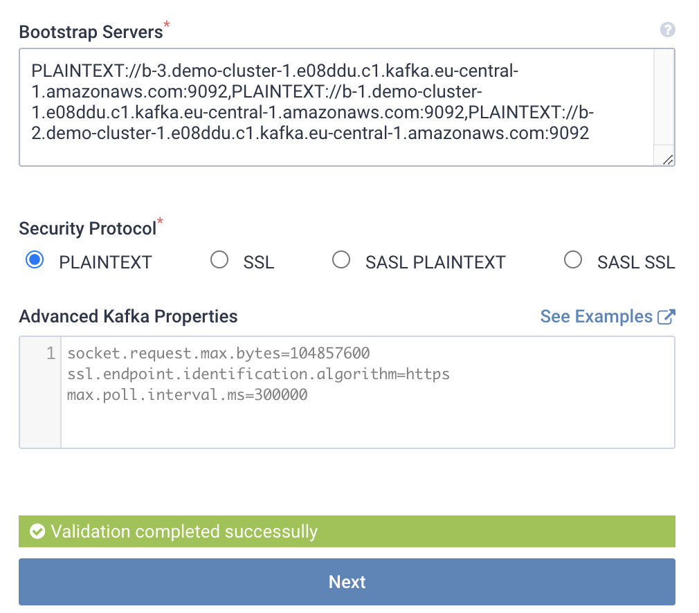 Kafka endpoints