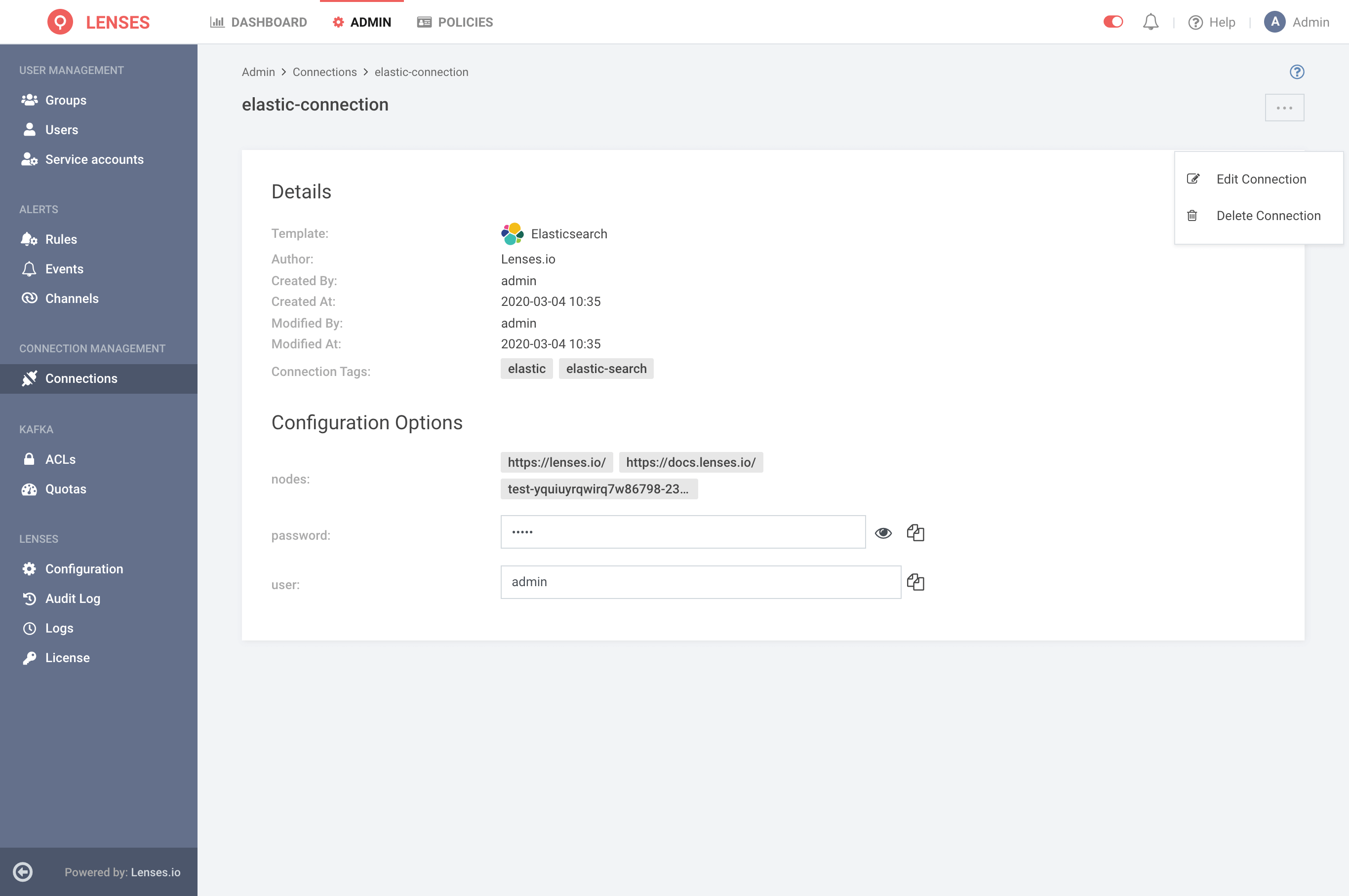 Connection Details without Manage Permissions